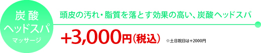炭酸ヘッドスパマッサージ